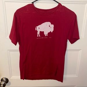 Deadwood, South Dakota Buffalo red tee shirt